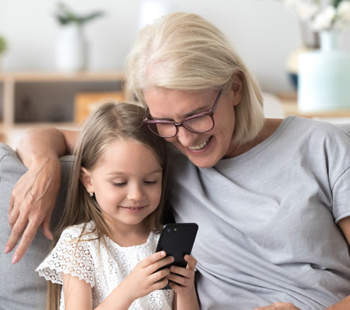 Smart Home Image of Woman and young girl